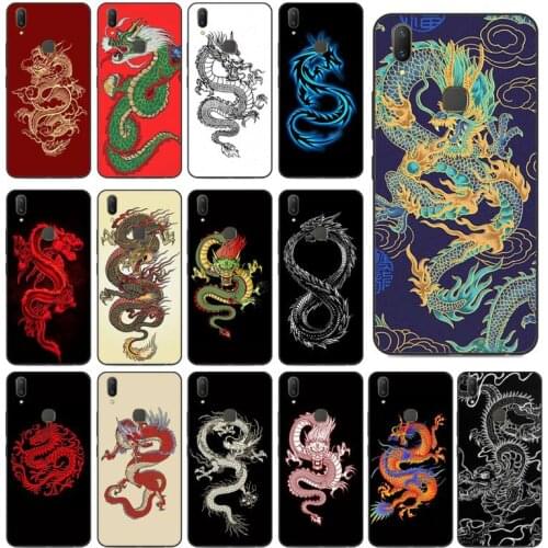 YNDFCNB Fashion Animal Red Dragon Phone Case for vivo Y91C Y11 17 19 53 81 31 91 for Oppo a9 2020