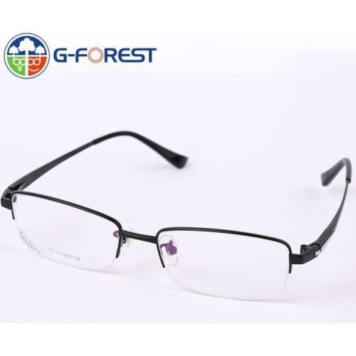 Fashion Pure Titanium Myopia glasses frame for men Optical mens eyeglasses frames male Prescription glasses Half Metal eyewear