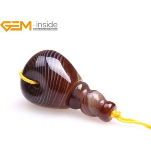 Gem-inside 3 Hole Buddha Mala Guru Frost Brown Botswana Bead Set For Tibetan Prayer Beads Making Selectable Size