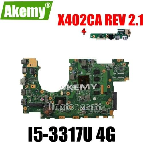 Send board+X402CA Motherboard I5 CPU REV2.1 4G Memory For Asus X402CA Laptop motherboard X402CA Mainboard X402CA Motherboard