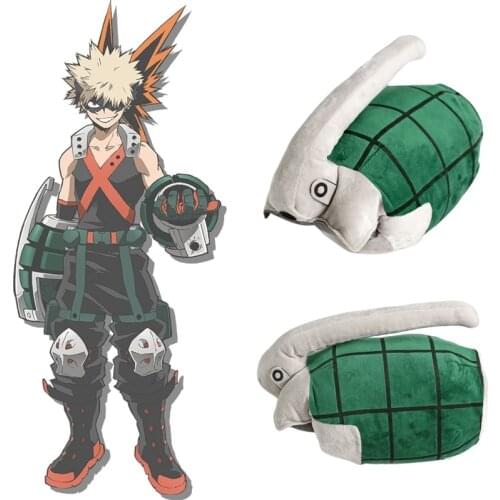 My Hero Academia Bakugo Katsuki Plush Toys Gloves Cosplay Gloves Spring Winter Warm Stuffed Toy Children Kids Wrist Band Mittens