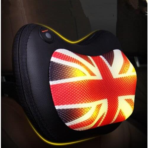 Portable car headrest PU and mesh cover Car seat cushion Cushion Head massage Intelligent electric lumbar neck warmer
