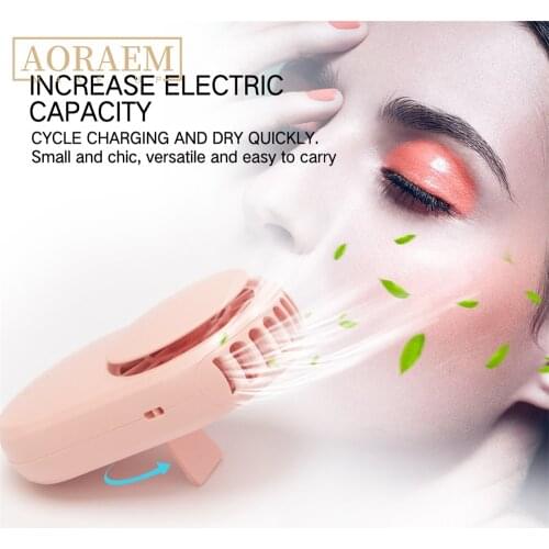 AORAEM Mini Portable USB Eyelash Fan Grafted Eyelashes Dedicated Glue Blower Air Conditioning Cooling Quick Dryer Makeup Tools