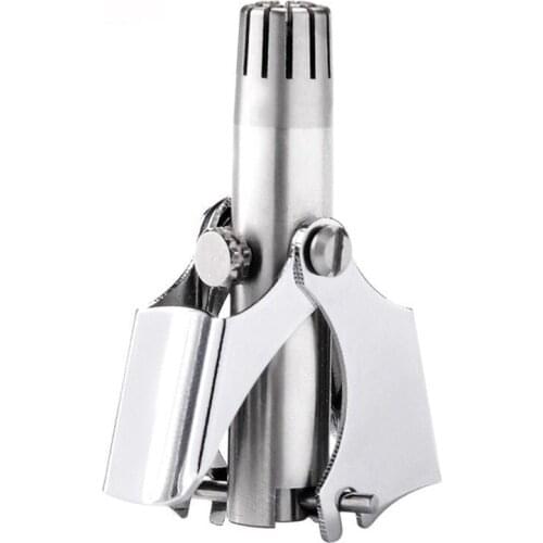 Stainless steel Manual Nose & Ear Trimmer Hair Removal Tool With Case &Cleaning brush