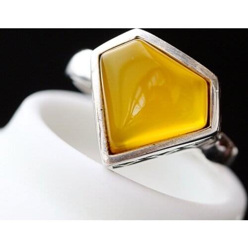 Silver ring authentic 925 sterling silver female ring Open the silver ring