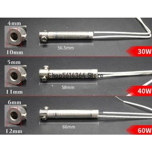 5pcs 220V/240V Welder Electric Soldering Iron Wired Heat Element Core Replacement 30W 40W 60W 80W 100W 150W