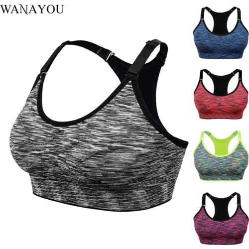 WANAYOU Fitness Yoga Sports Top for Women,Adjustable Spaghetti Strap Womens Sports Shirts,Quick Dry Running Gym Athletic Bra Top