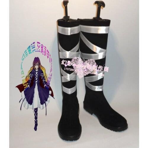 TouHou Project Hijiri Byakuren Halloween Long Cosplay Shoes Boots H016