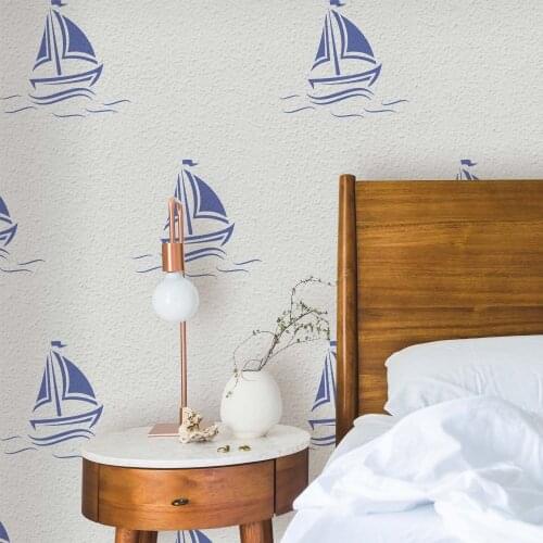 Sailboat Stencil Design, Painting Template 30x30 Cm, Walls, Tiles, furniture For Easy and Practical Pattern Application
