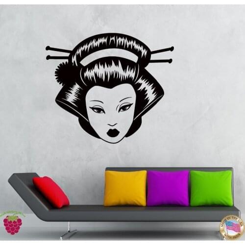 Wall Stickers Vinyl Decal Geisha Japan Japanese Oriental Decor High Quality PVC Beauty Girl Home Decors Salon Showcase D311