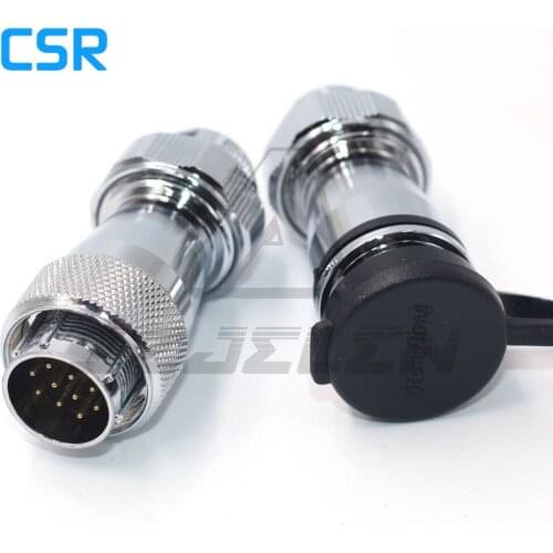 WF20 series Outdoor power supply waterproof connector IP67, male and female docking connector 10pin plug and socket