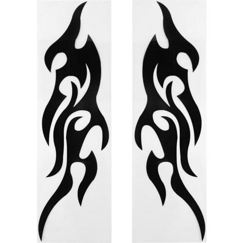 2pcs Universal Car Sticker Styling Engine Hood Motorcycle Decal Decor Mural Vinyl Covers Accessories Auto Flame Fire & Hot
