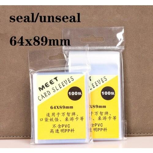 200pcs/Lot MEET YX 64*89MM Body Liner Card Bag Card Film Seal/ No Seal For Board Game PTCG/TCG/MTG/MGT Cards Card Sleeves