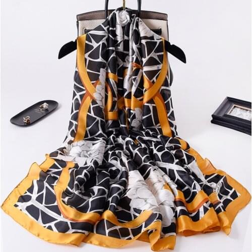 2020 BIG size pashmina for women summer scarf hijabs silk shawls and wraps ladies headband print bandana foulard femme echarpe