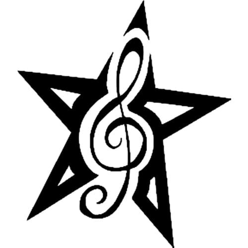 Car Stickers Decor Motorcycle Decals Music Star Decorative Accessories Creative Sunscreen Waterproof PVC,17cm*15cm