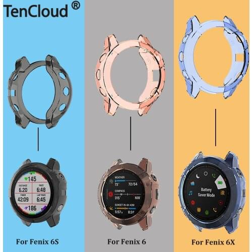 Case for Garmin Fenix 6/6s/6X pro sapphire Smart watch accessories cover TPU material shell anti shock easy install case