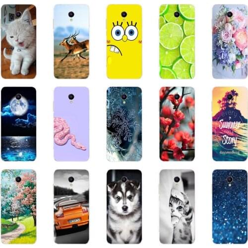 For Meizu M5C Case Silicon Soft TPU Phone Cover for Meizu M5S M 5 S Coque Bumper full 360 Protective fundas cute cat dog 2