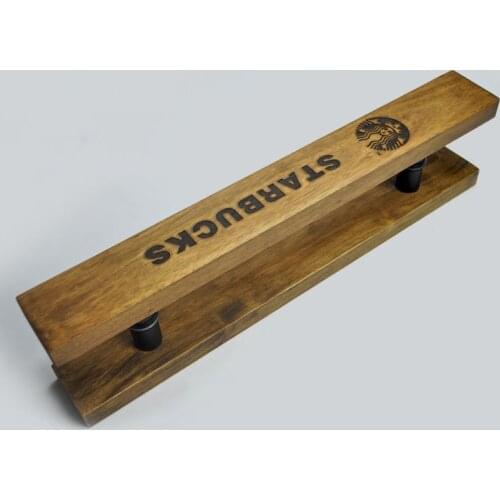 1 Set Customized Wood Door Handle Engraved Name Logo Door Handle for Store Company