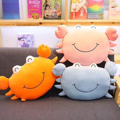 Lovely Crab Pillow Crab Cartoon Cushion Bedroom Decoration Baby Sleeping Girls Doll Kid Toy