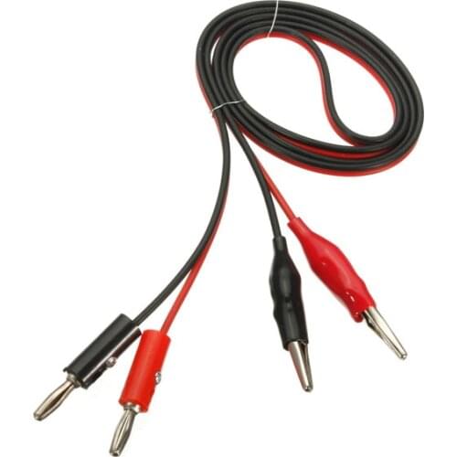 Alligator Test Lead Clip To Banana Plug Probe Cable for Multimeters