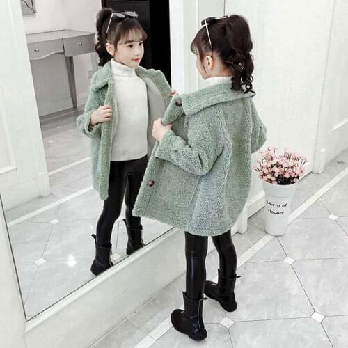 New Style Warm 2020 Winter Autumn Girls Jackets Casual Outerwear Fashion 2 Colors Kids Girls Coat Age For 3 4 5 6 8 10 12 Yrs