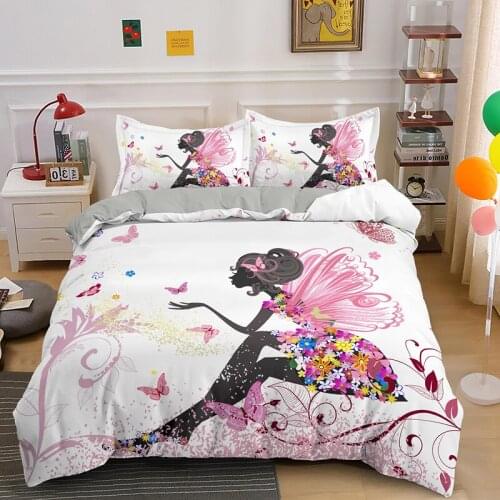 Little Fairy Duvet Cover With Pillowcase Luxury Bedding Set Quilt Covers Queen King Size 2/3 PCS Bedclothes Home Textile