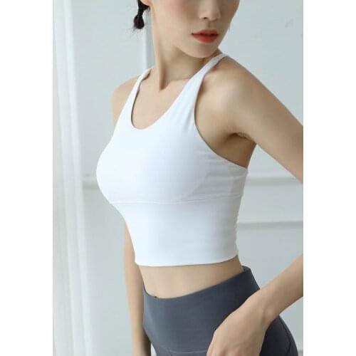 Yoga Tank Top Women Sport Female Bra Cup Alo Sexy Tied Strap Gym Workout Jogging Top