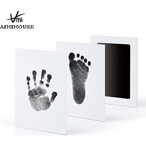 Baby Handprint Footprint Non-Toxic Newborn Imprint Hand Inkpad Watermark Infant Baby Souvenirs for Baby Casting Clay Toys Gifts
