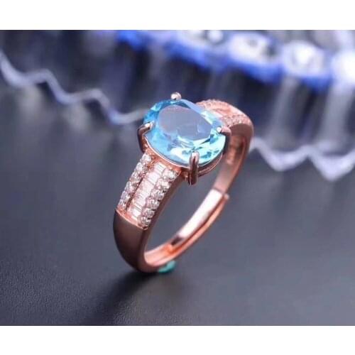 2017 New Top Fashion Anel Feminino Lanzyo 925 Sterling Topaz Rings Fashion Gift For Women Jewelry Open Fine Nice J070905agb