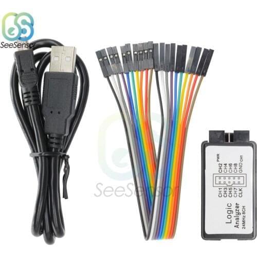 New USB Logic 24MHz 8 Channel Logic Analyzer for ARM for FPGA