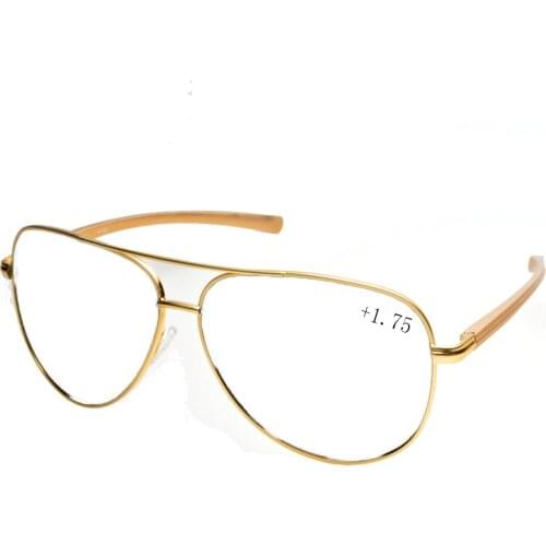 Al-mg Alloy Oversized Pilot Men Reading Glasses +0.75 +1 +1.25 +1.5 +1.75 +2 +2.25 +2.5 +2.75 +3 +3.25 +3.5 +3.75 +4 To +6