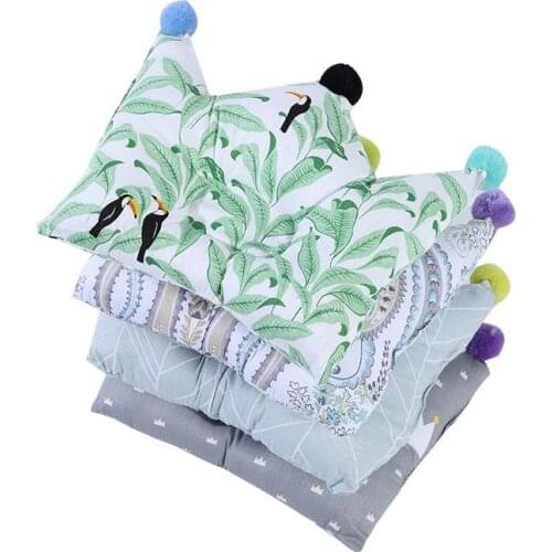 Newborn Boys Girls Bedding Pillow Cushion Crown Dot Print Prevent Flat Head Concave Pillows Newborn Anti Roll Pillow