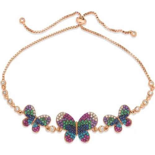 KUTAYDAN 925 Sterling Silver Butterfly Elevator Bracelet