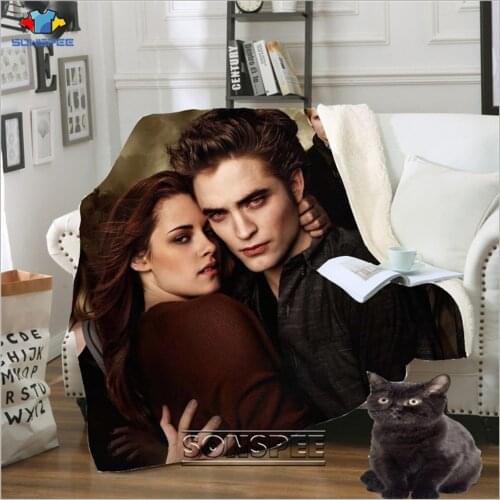 SONSPEE 3D Print Vintage Vampire Movie The Twilight Blanket Soft Fleece Bedding Quilt Home Sofa Sherpa Plush Throw Blankets