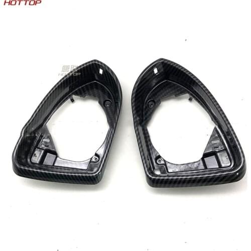 Replacement Pair Side Wing Mirror Housing Frame (Carbon Look) For Vw Golf 7 7.5 Mk7 Gti Gtd R 2012-2019 Trim