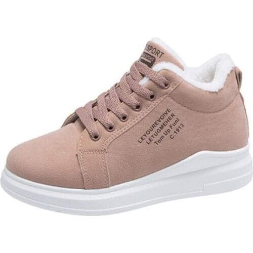 Fashion Winter Shoes Woman Platform Fashion Sneakers Women Vulcanize Shoes Casual Sneaker Warm Fur Chunky Zapatillas Mujer 2020