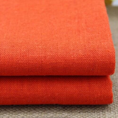 100cm*140cm Orange Linen Cotton Fabric For Clothing