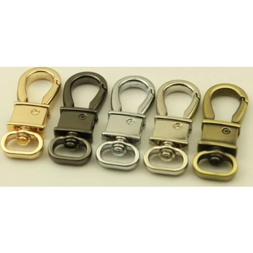 1pcs Metal Snap Hook Fashion Trigger Lobster Clasp Clip for DIY Leather Craft Tiny Pet Leash Bag Strap Webbing Keychain Hook