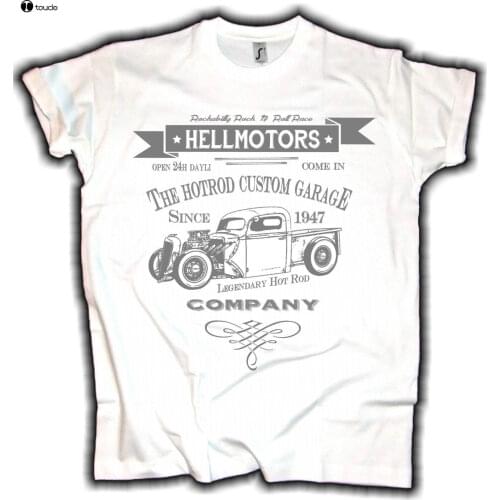 100% Cotton for Man Shirts Old School Hot Rod T-Shirt Legendary Rat Rod US Car Rockabilly Skater Monkeys V8 Print Tee Shirts