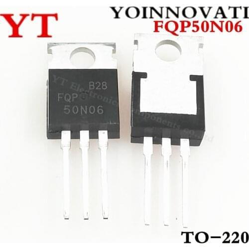 200PCS FQP50N06 50N06 T0-220 IC 220 50N 50N06 MOSFET 60V 50A Best quality