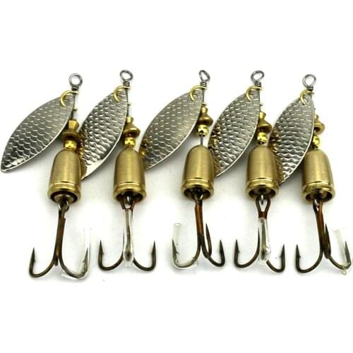 5pcs Spinner Fishing Lure Noise Spoon Swimbait 6.5cm 6g Artificial Hard Lure Pike Peche Fishing Baits Isca Pesca Fishing Tackles