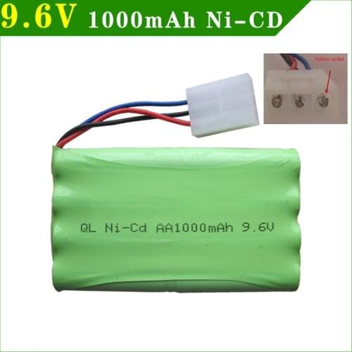 9.6V 1000mAh Ni-CD Battery For MZ 2050 2054 2060 2053 2020 RC car , 3PIN Hollow Socket / Soild needel mouth Free Shipping