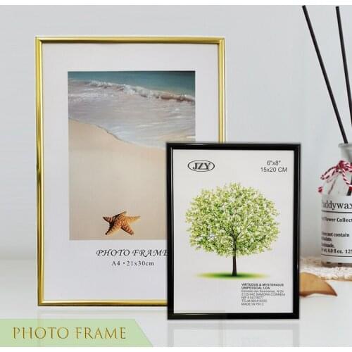Aluminum Picture Frame Classic Certificate Frame For Wall Hanging With Plastic Glass Metal Photo Frame For Pictures Poster Frame