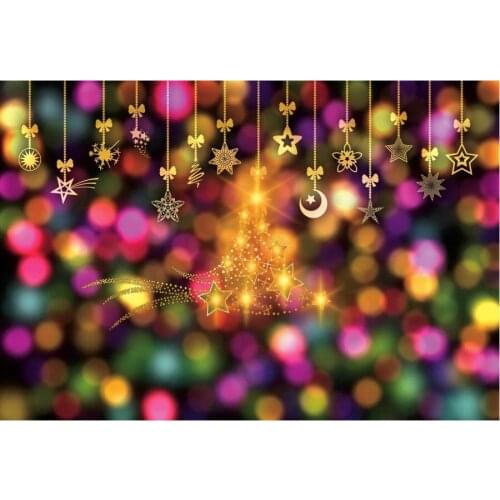 Stars Decor Backdrop Multicolor Halos Photography Background Newborn Baby Portrait Christmas Party Decoration Photo Booth Props