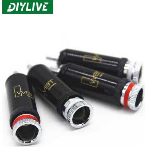 DIYLIVE 8PCS HIFI High-fidelity Germany WBT 0102AG rhodium-plated hollow RCA lotus head fever signal plug 9mm terminal