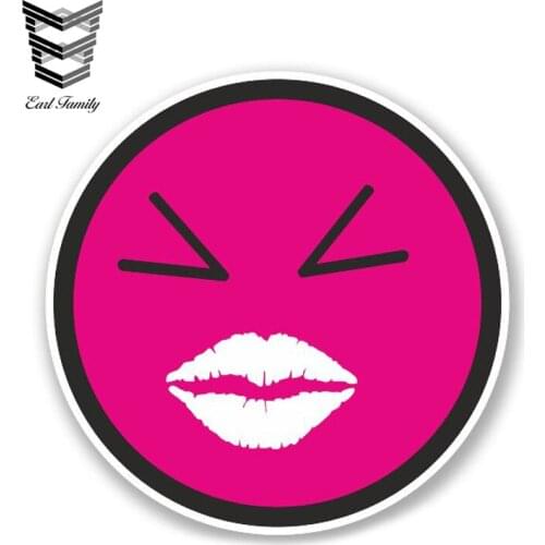 EARLFAMILY 13cm x 13cm Lips Smiley Vinyl Decal Cool Bumper Car Dub JDM Euro Fresh Car Stickers Waterproof Window Accessories