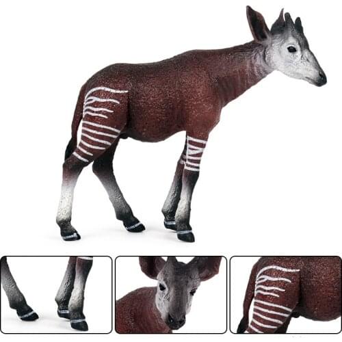 Okapi Animal Figure Collectible Toys Wild Animal Cognition Action Figures Kids Plastic Model Toys