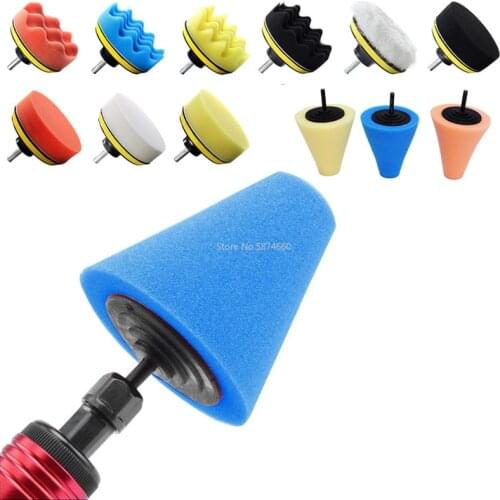 Auto Wheel Polishing Sponge Used for Electric Drill 3inch Polishing disc/polishing cone Car Hub Buffing Sponge Maintenance