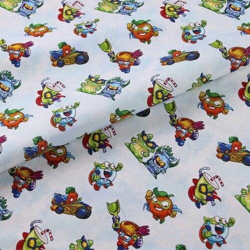 50x140cm Super Zings Cartoon Online Games Printed Cotton fabricSewing Quilting Fabrics For Patchwork Needlework DIY Handmade