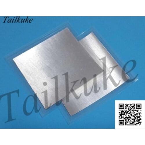 Indium Sheet Indium Foil In:4N5; Size: 100mm*100mm*0.2mm, or Size Required